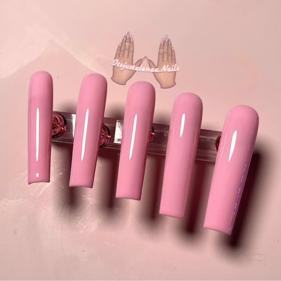 Pink 3XL Square Press On Nails Full Set - Picture 1 of 1